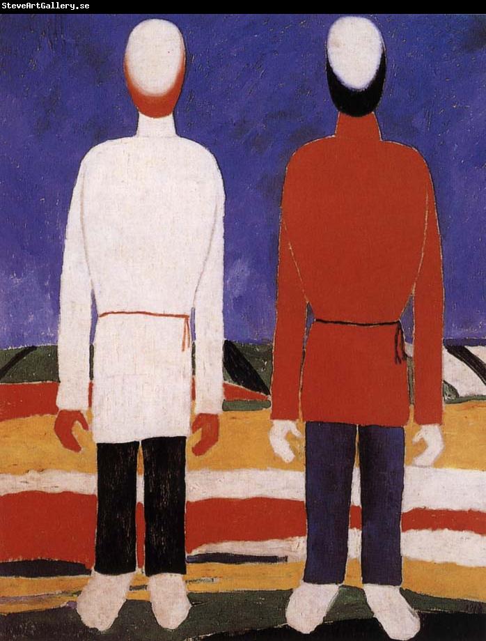 Kasimir Malevich Two men portrait